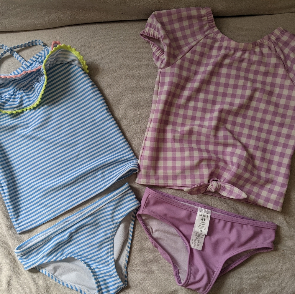 2 Carter's 4T Swimsuits